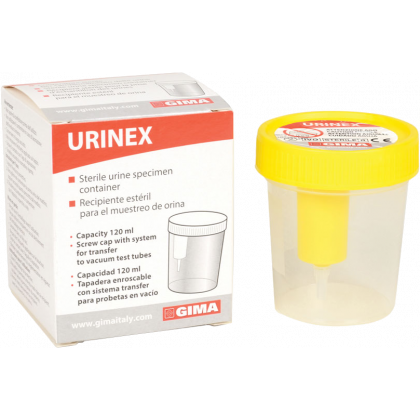 Flacon à urine avec couvercle